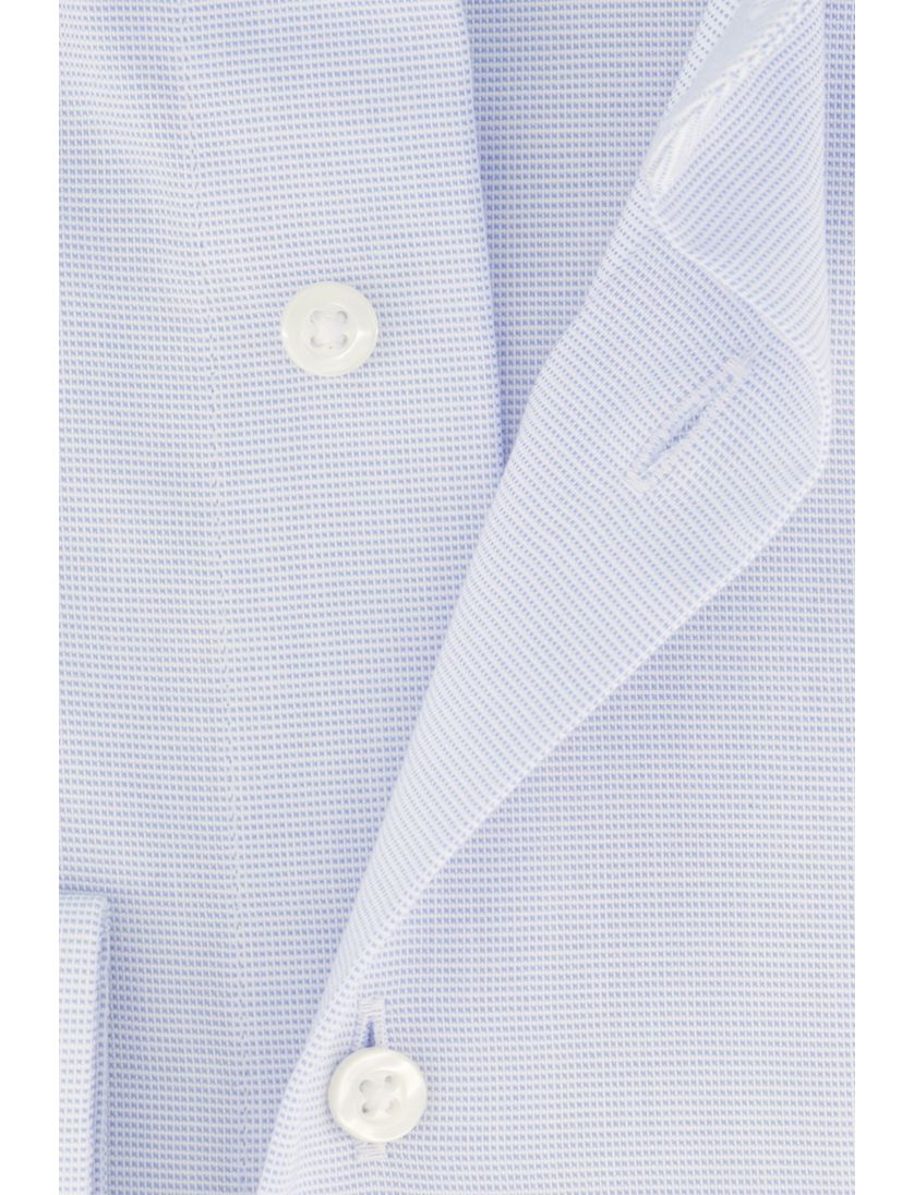 Michaelis business overhemd Slim Fit lichtblauw geprint strijkvrij