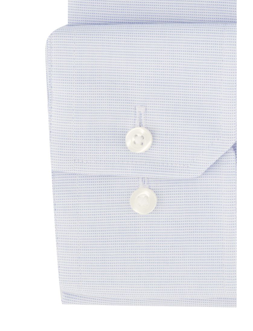 Michaelis business overhemd Slim Fit lichtblauw geprint strijkvrij