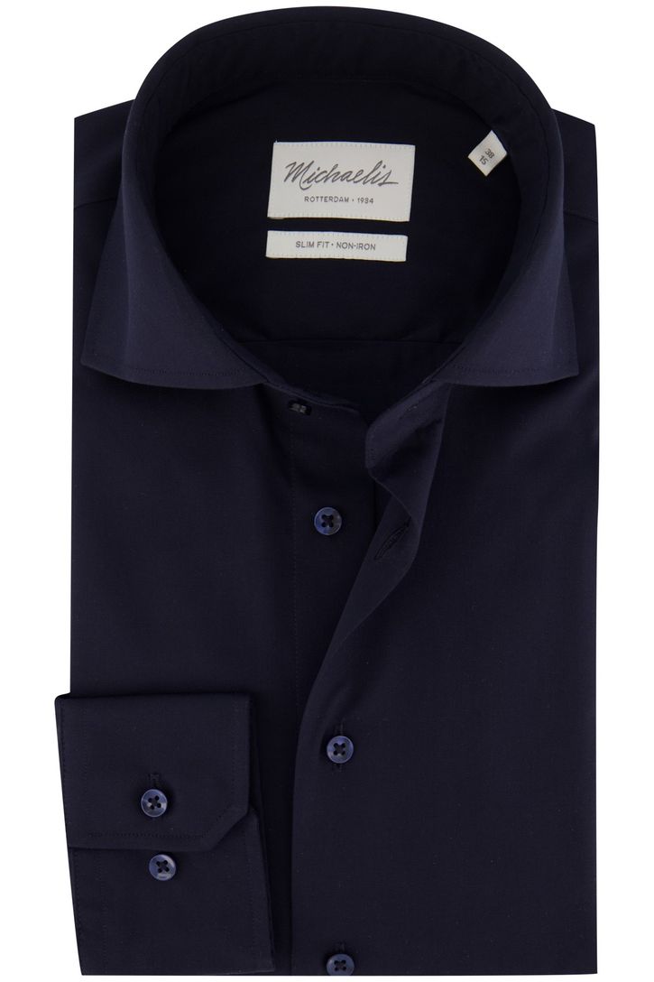 Michaelis business overhemd Slim Fit donkerblauw effen