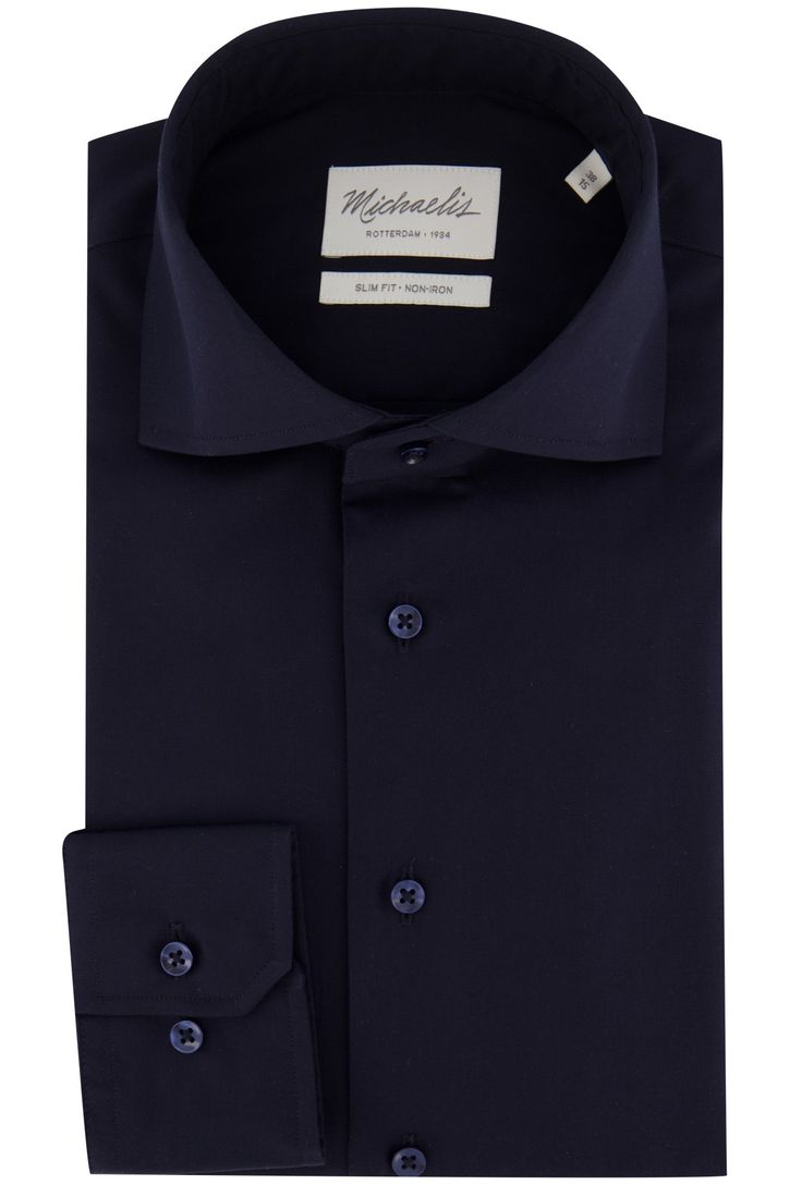 Michaelis business overhemd Slim Fit donkerblauw effen