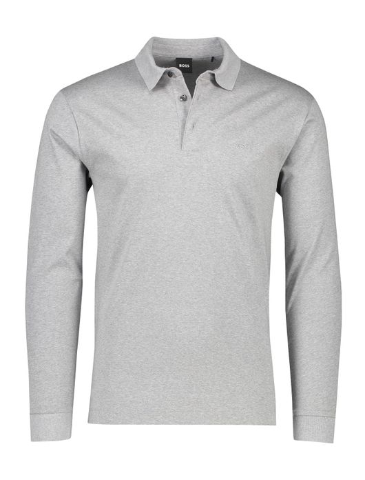 polo Pado Hugo Boss grijs gemêleerd katoen normale fit