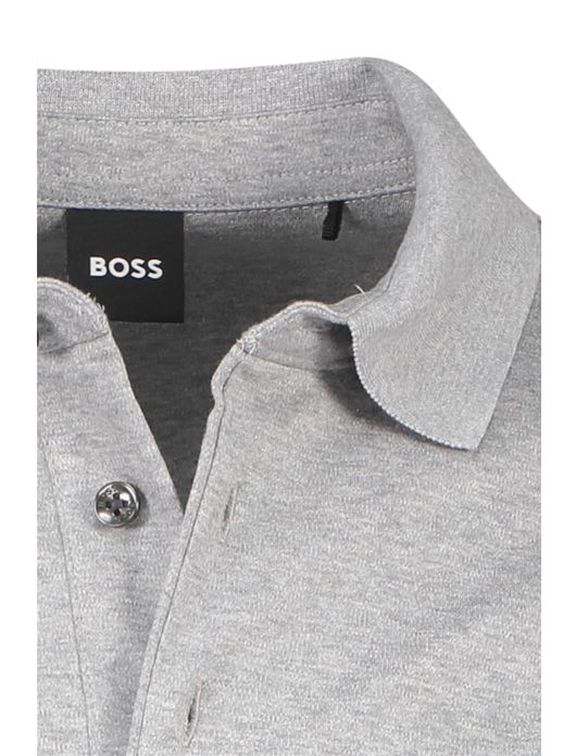 polo Pado Hugo Boss grijs gemêleerd katoen normale fit