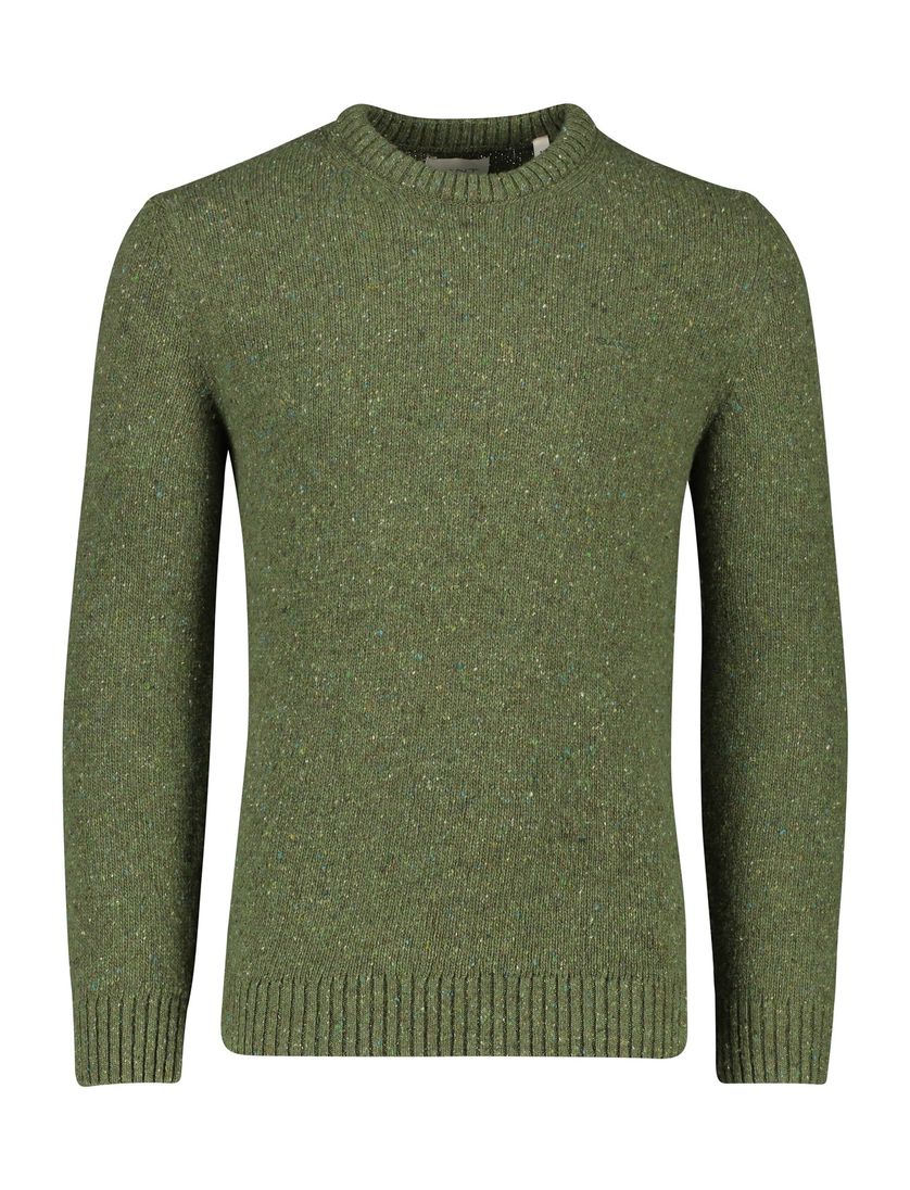 trui Gant groen effen wol