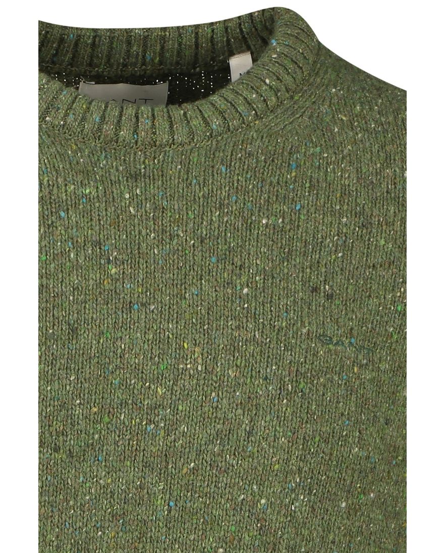 Gant trui groen wol effen
