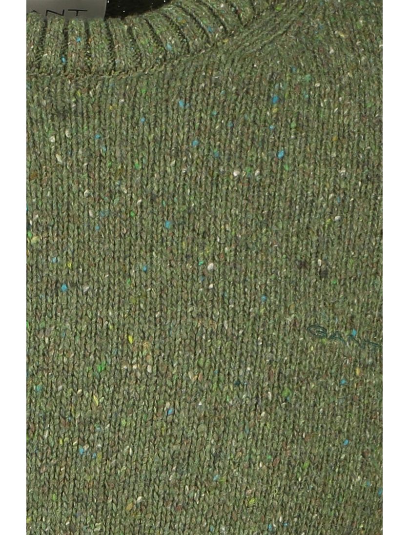 trui Gant groen effen wol