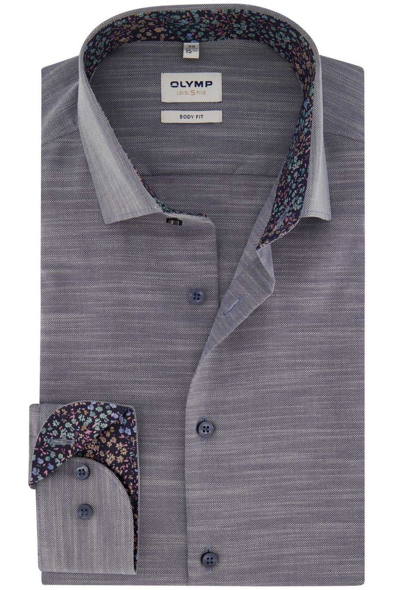Olymp overhemd blauw body fit
