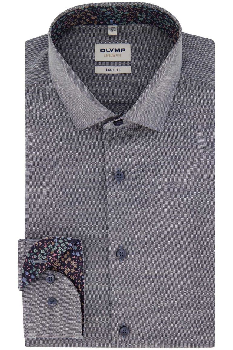 Olymp overhemd blauw body fit