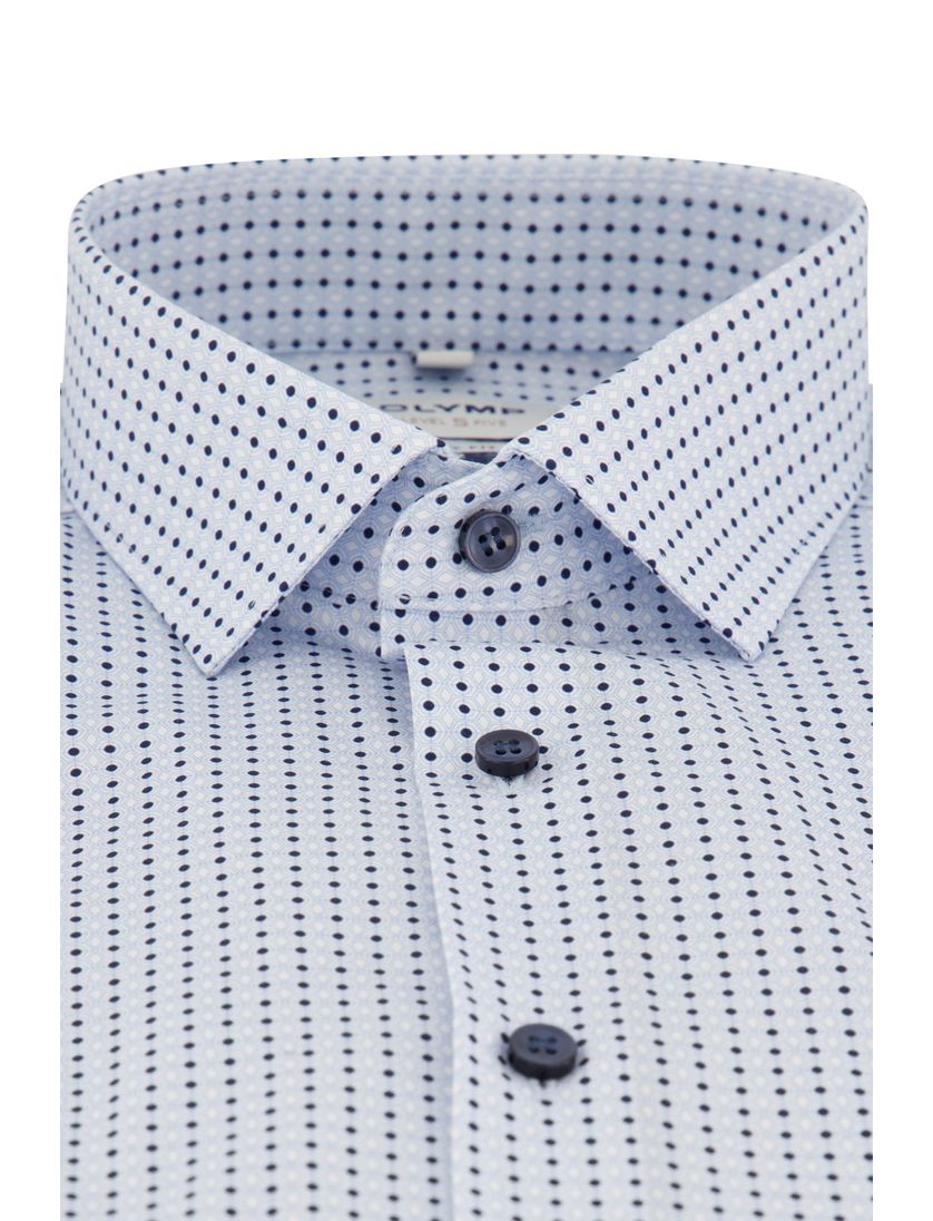 Olymp overhemd lichtblauw print extra slanke fit