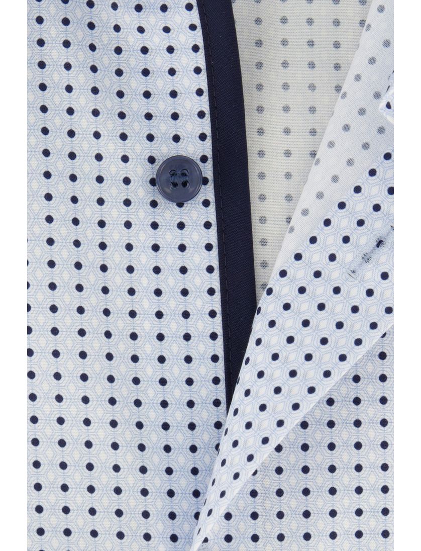 Olymp overhemd lichtblauw print extra slanke fit