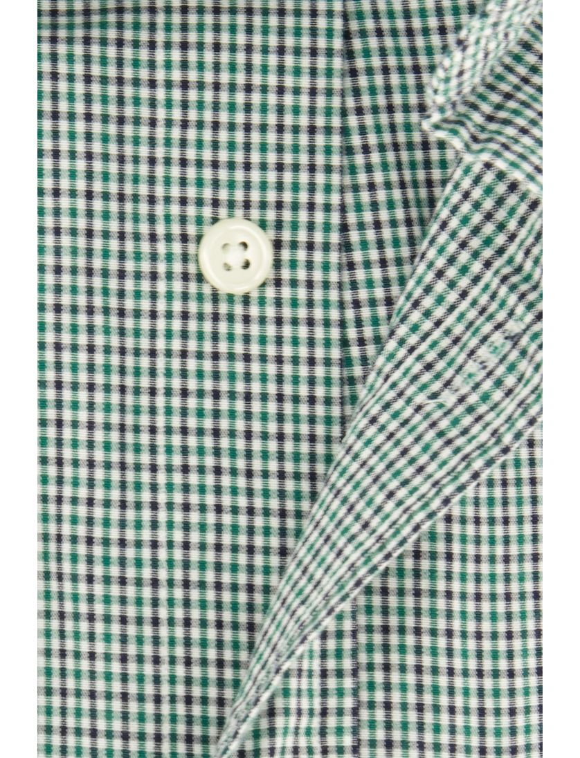 Katoenen Gant overhemd groen geruit Normale Fit