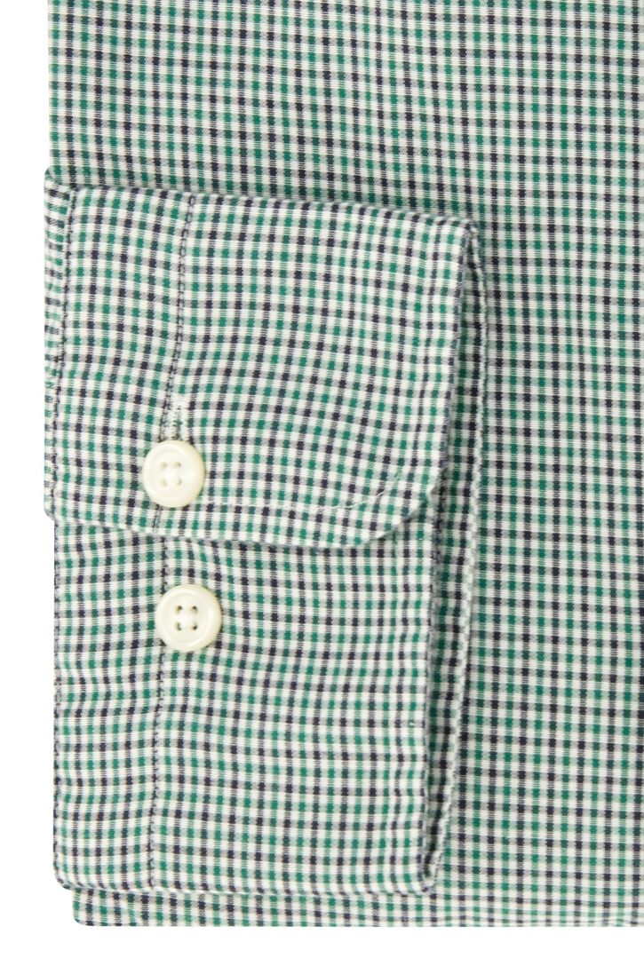 Katoenen Gant overhemd groen geruit Normale Fit