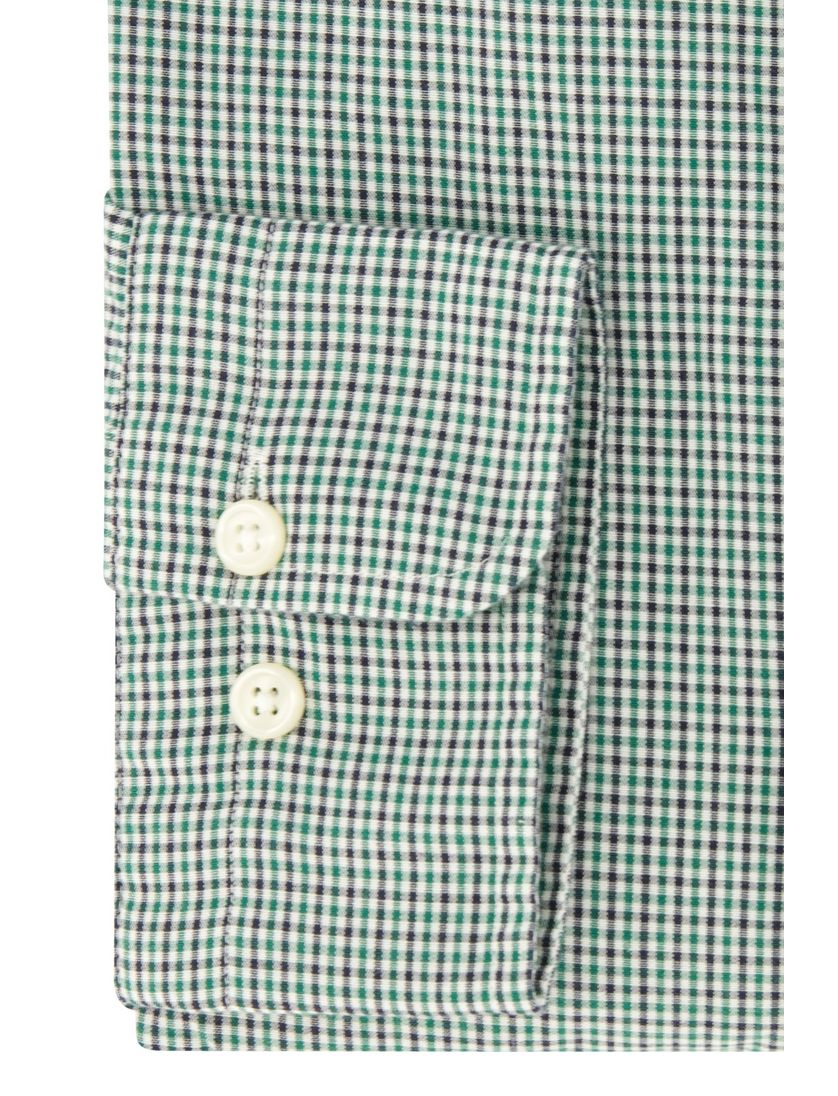 Katoenen Gant overhemd groen geruit Normale Fit