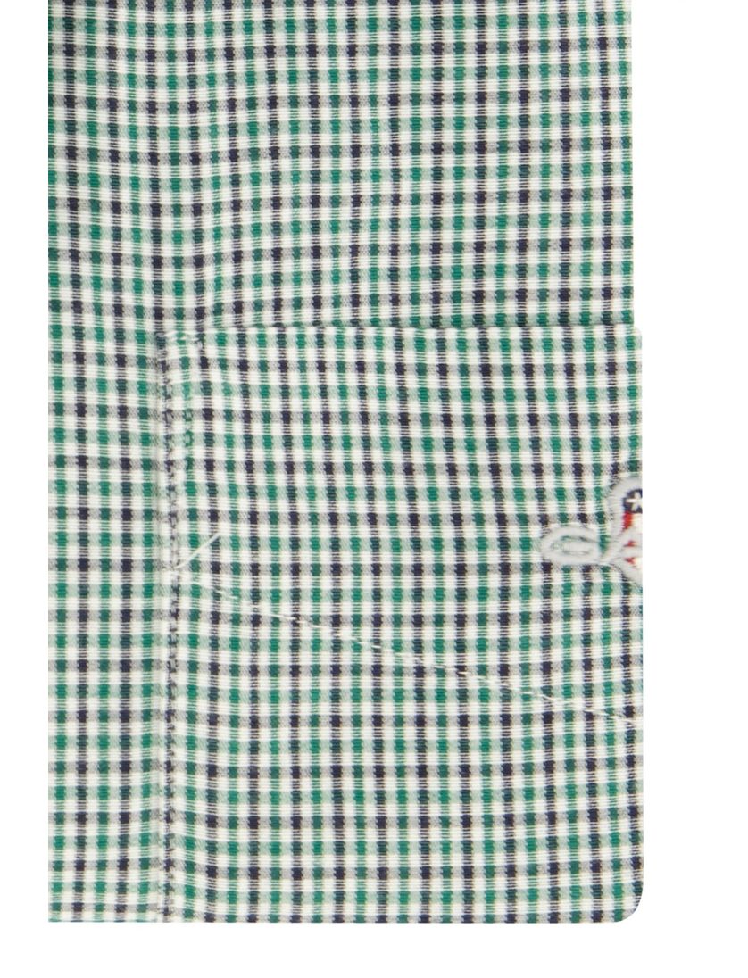 Katoenen Gant overhemd groen geruit Normale Fit