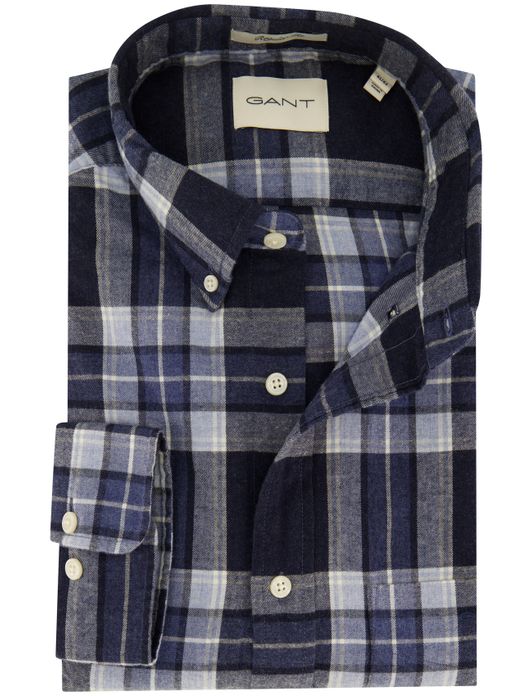 casual overhemd donkerblauw Gant Regular Fit