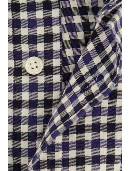 Gant overhemd blauw geruit button-down