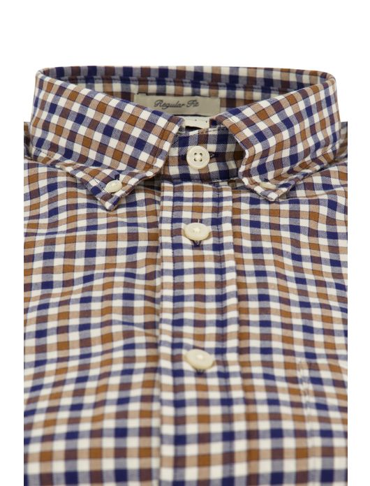 Gant overhemd bruin geruit button-down