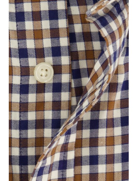 Gant overhemd bruin geruit button-down