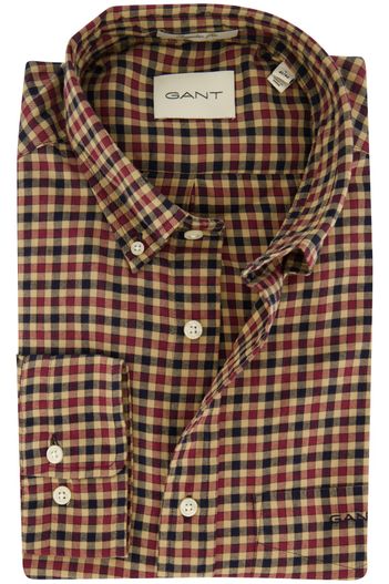 Gant Gant overhemd rood geruit button-down