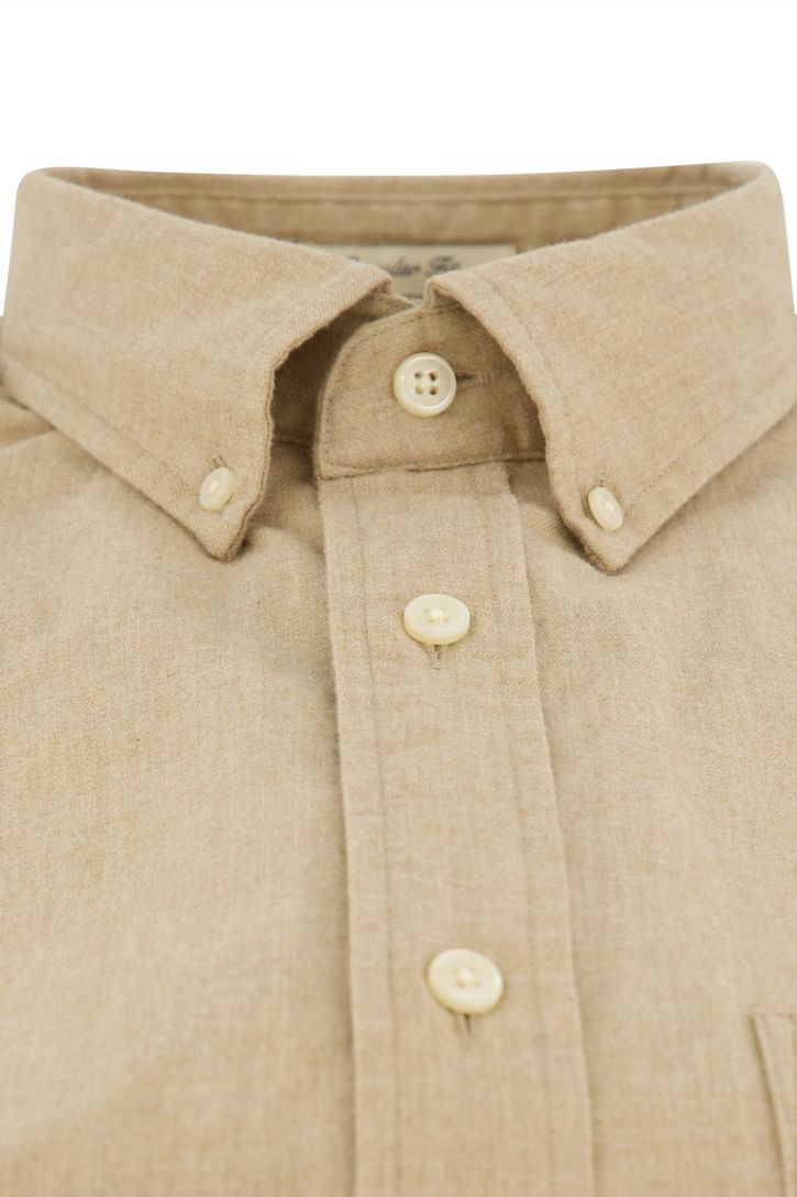 casual overhemd Gant Regular Fit beige flanel