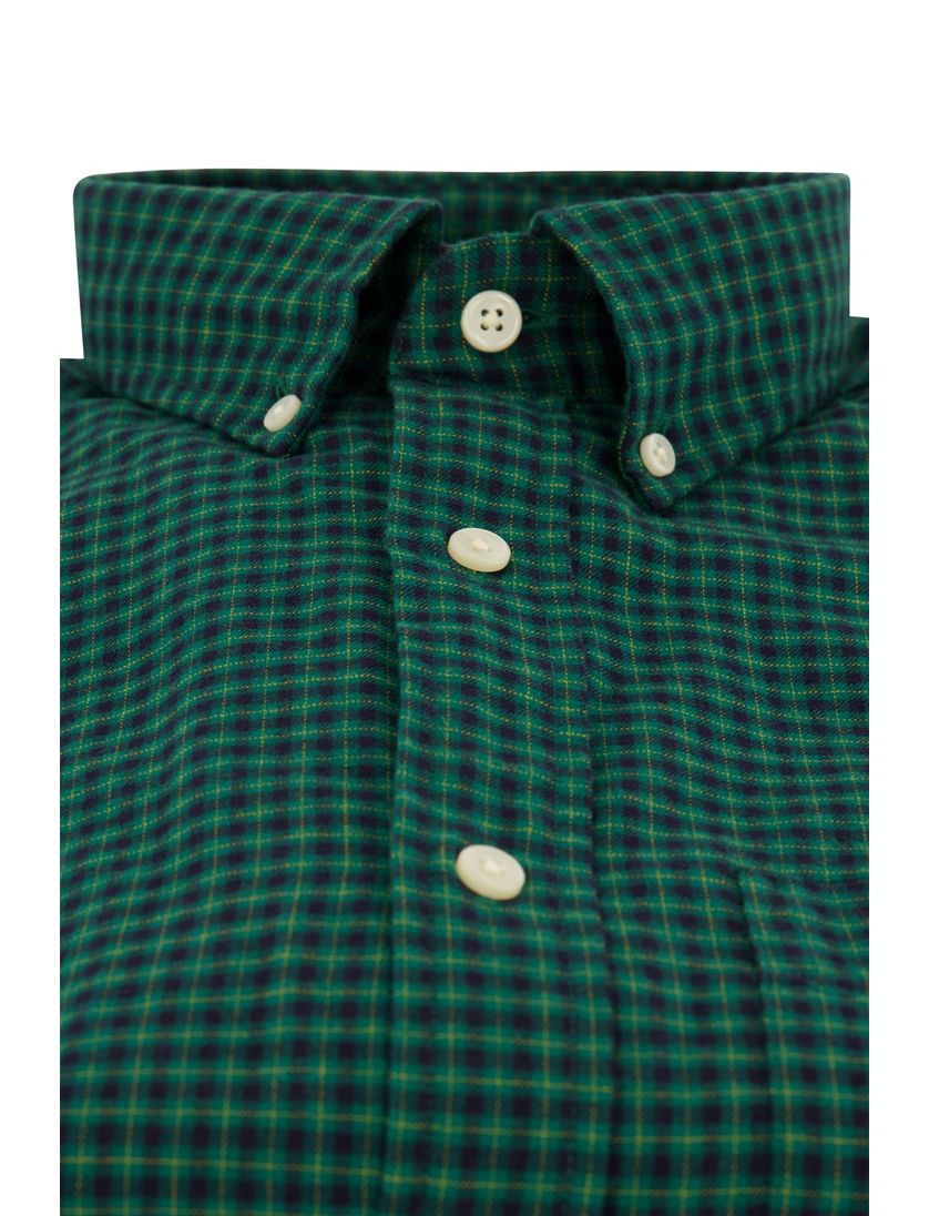 casual overhemd Gant Regular Fit groen en blauw geruit