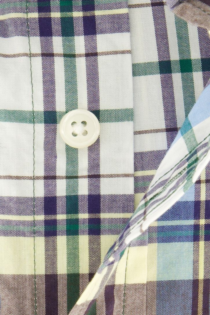 Gant overhemd groen geruit button down Regular Fit