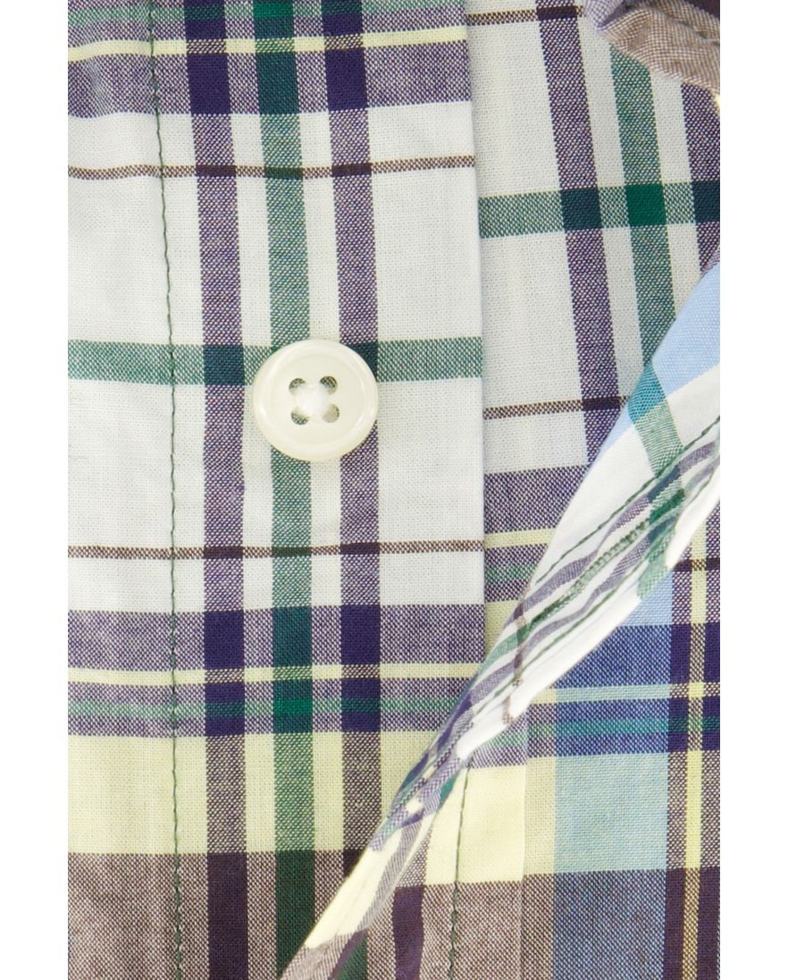 Gant overhemd groen geruit button down Regular Fit