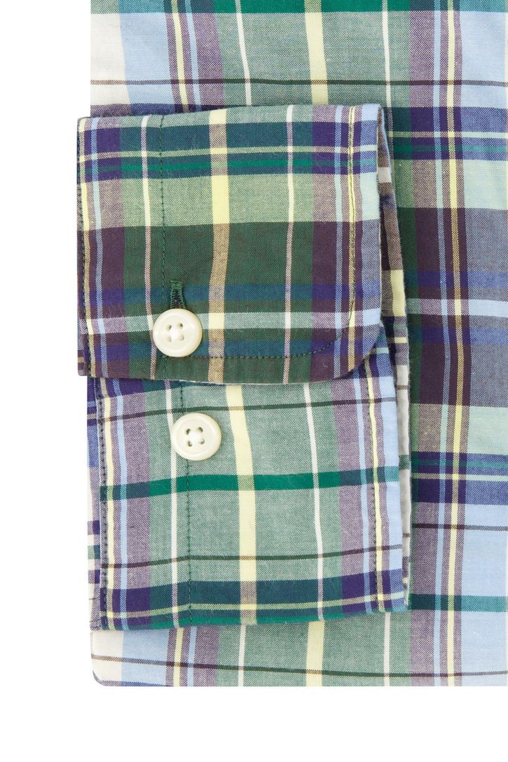 Gant overhemd groen geruit button down Regular Fit