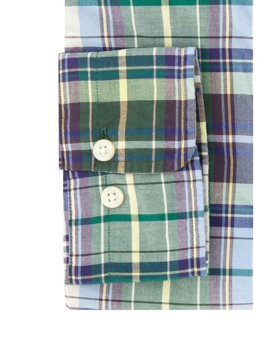Gant overhemd groen geruit button down Regular Fit