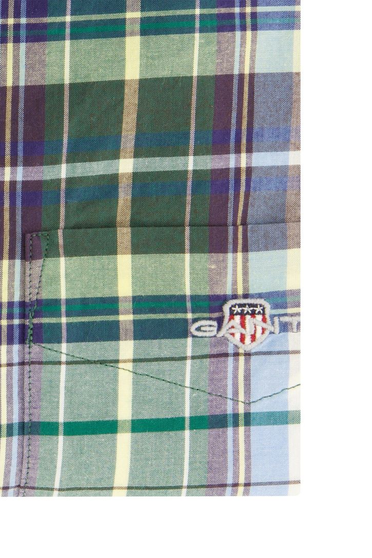 Gant overhemd groen geruit button down Regular Fit
