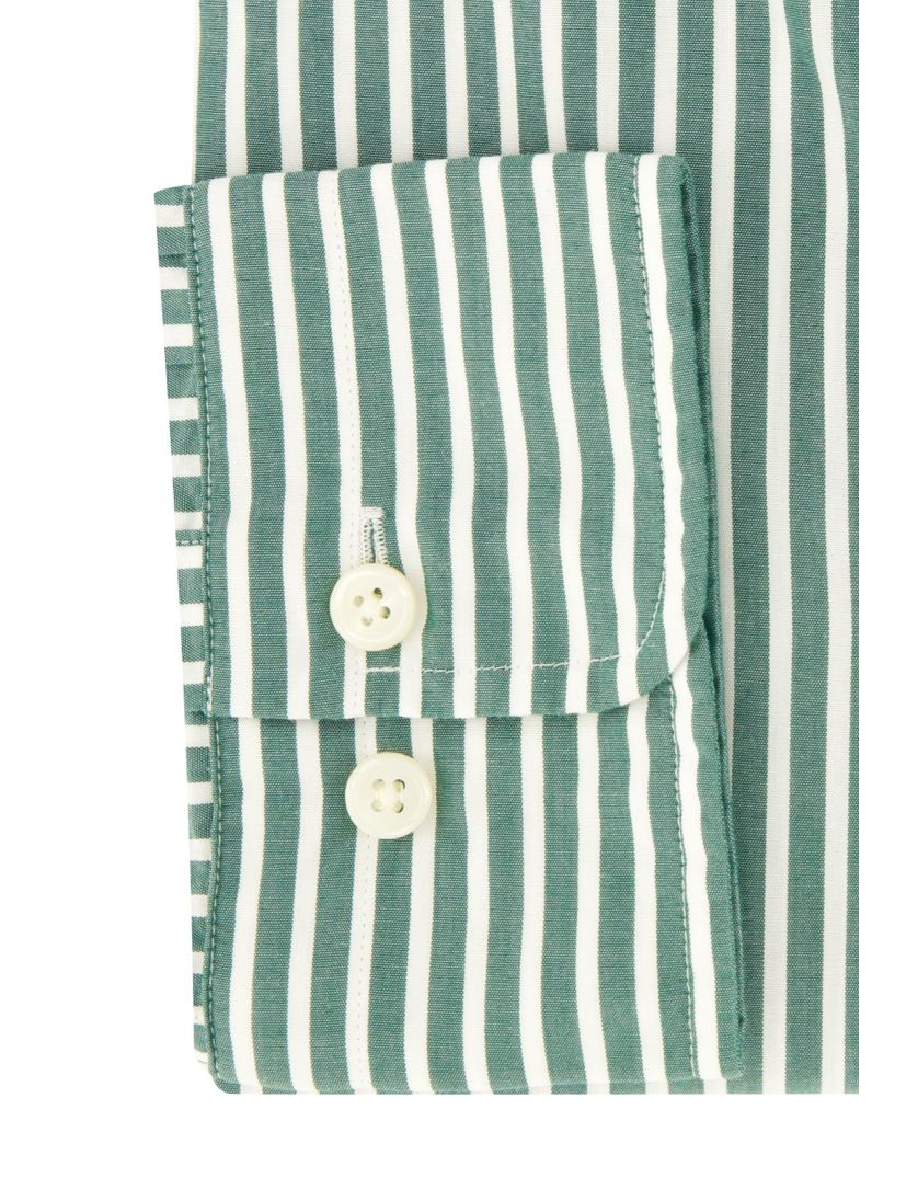 Gant casual overhemd groen gestreept katoen button down