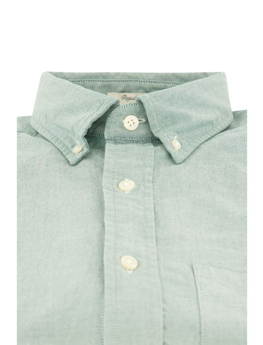 casual overhemd Gant groen effen katoen normale fit