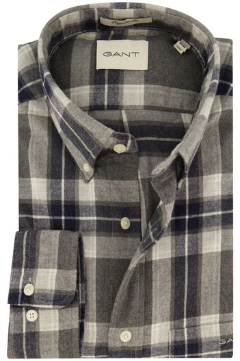 Gant casual overhemd Gant Regular Fit grijs