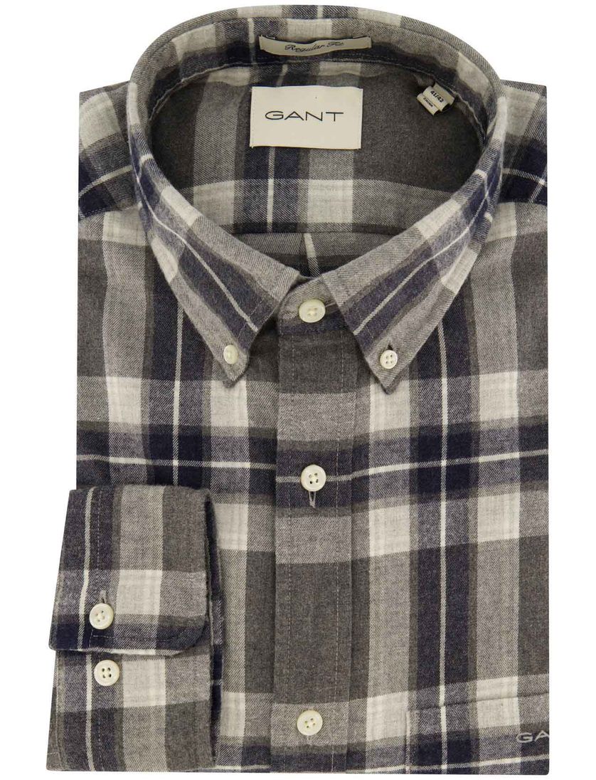 casual overhemd Gant Regular Fit grijs