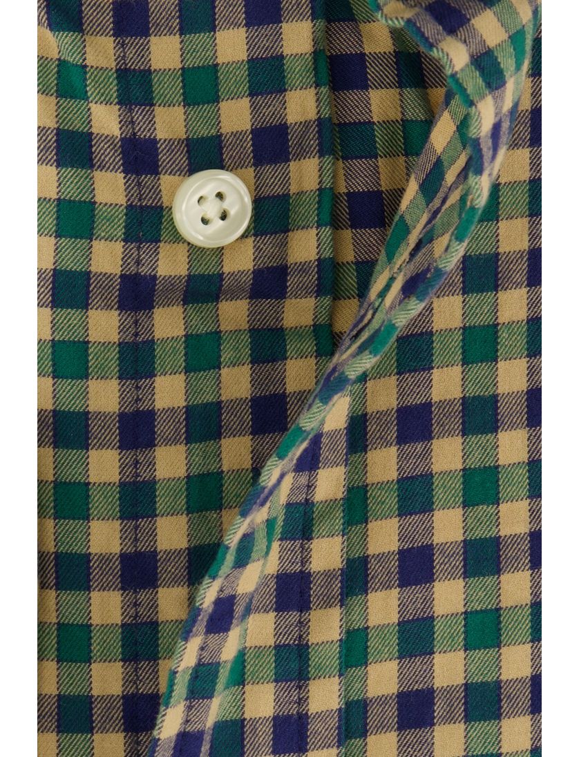 Gant overhemd flanel geruit groen button-down