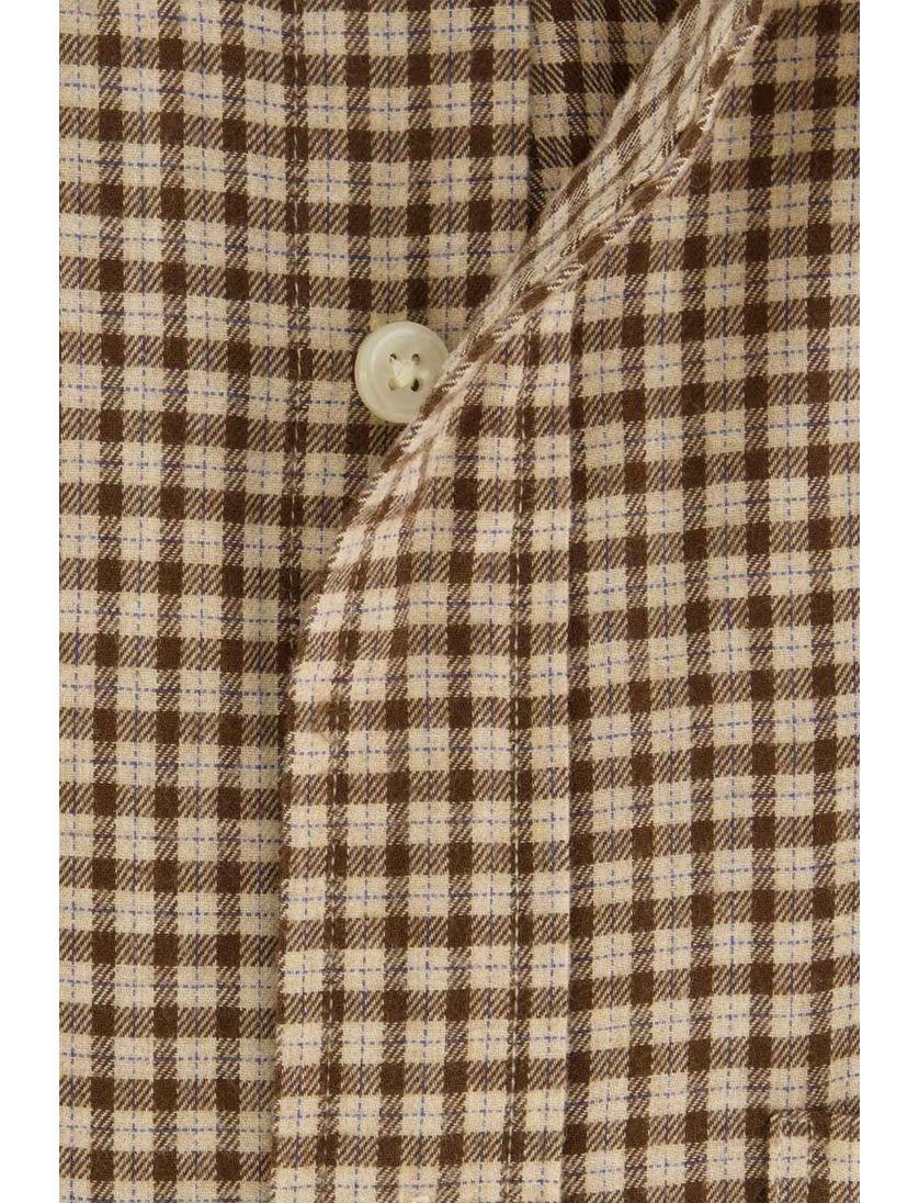 casual overhemd Gant Regular Fit bruin geruit flanel