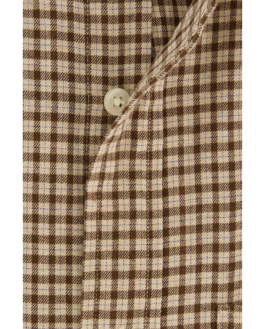 Gant Regular Fit casual overhemd bruin geruit flanel