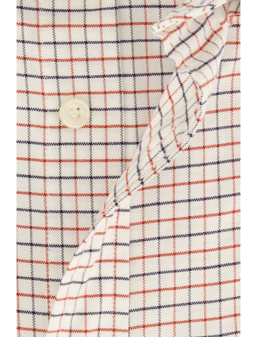 Gant overhemd wit/rood/blauw geruit button-down