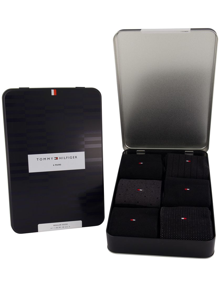 Tommy Hilfiger giftbox zwart 6-pack katoen