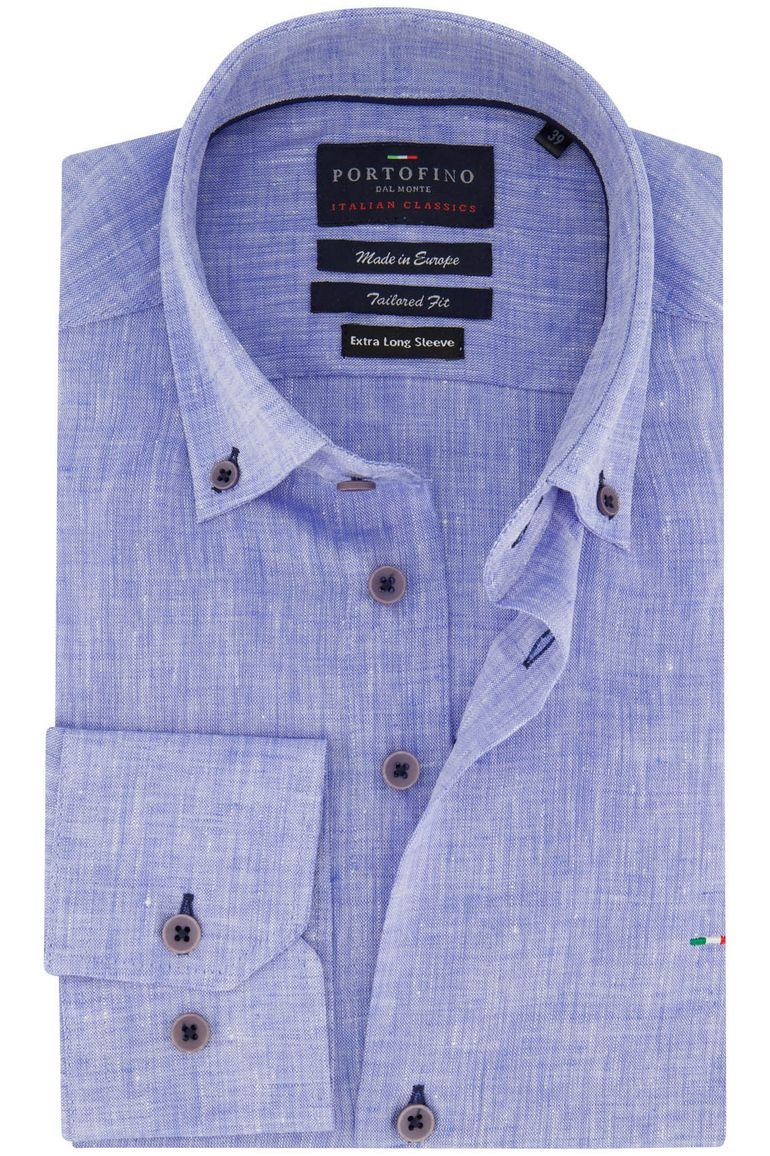 Portofino overhemd extra lang blauw