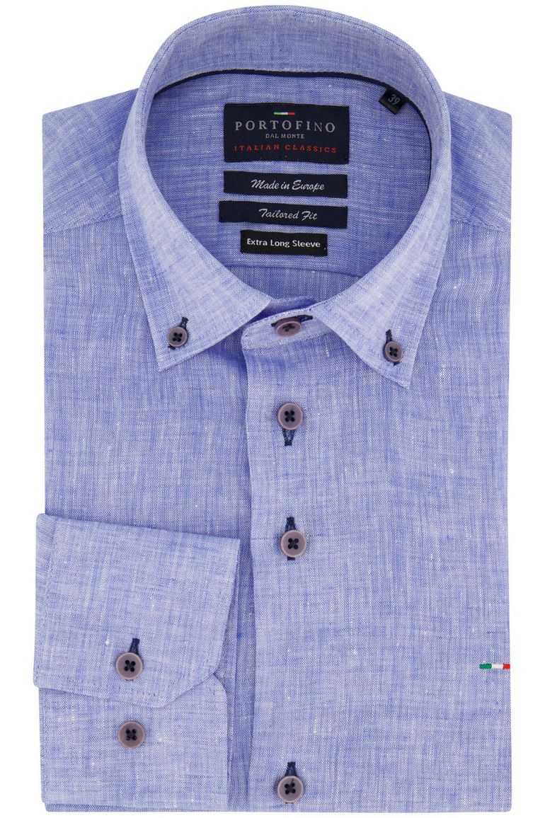 Portofino overhemd extra lang blauw
