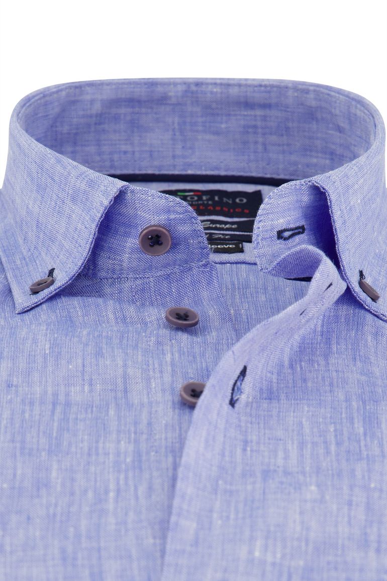 Portofino overhemd extra lang blauw