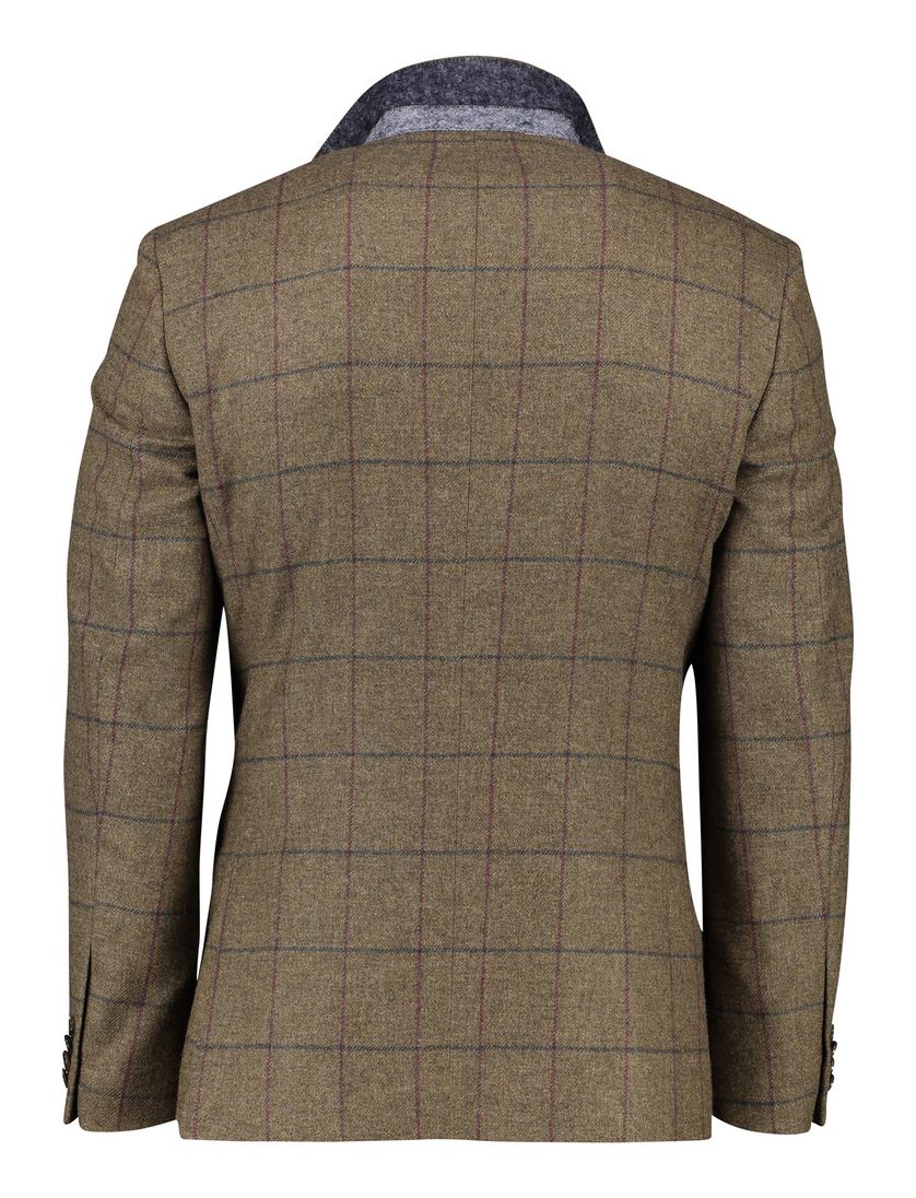 Magee colbert wijde fit bruin geruit