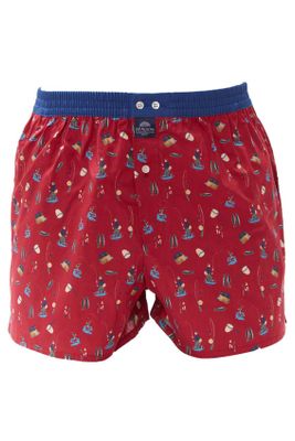 Mc Alson McAlson boxershort donkerrood geprint katoen