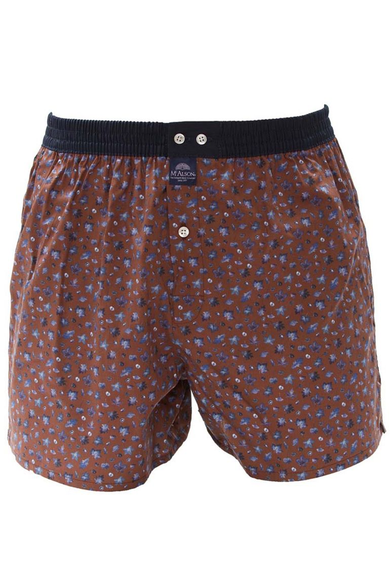 Boxershort bruin McAlson bladeren