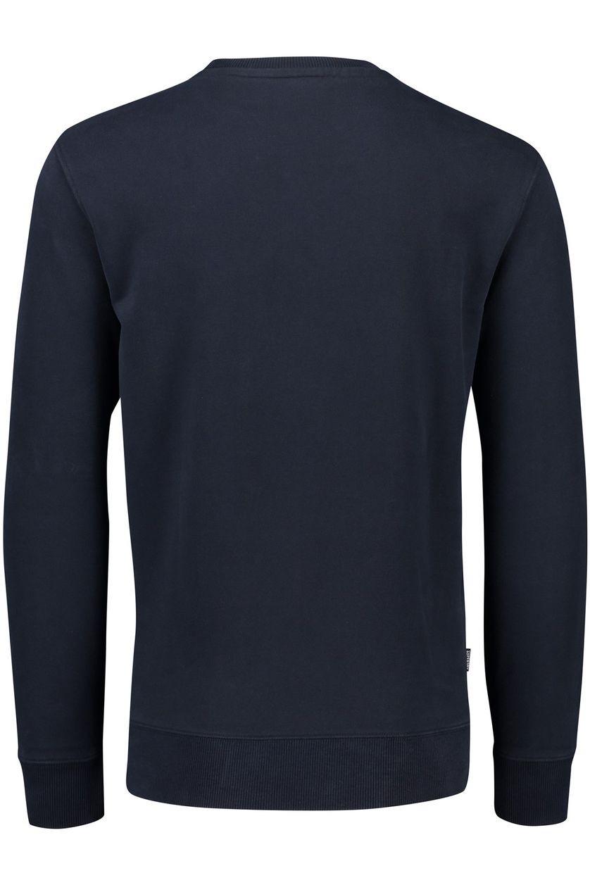 Superdry sweater donkerblauw effen slim fit