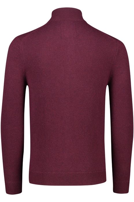Superdry trui gemeleerd rood half zip slim fit