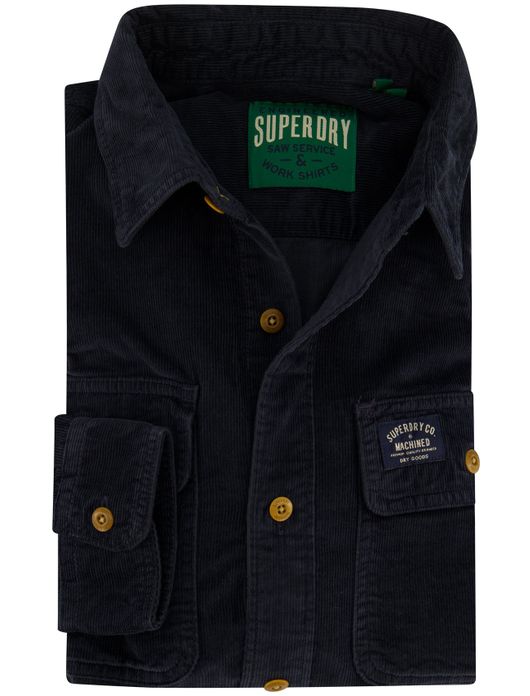 Superdry overhemd donkerblauw corduroy