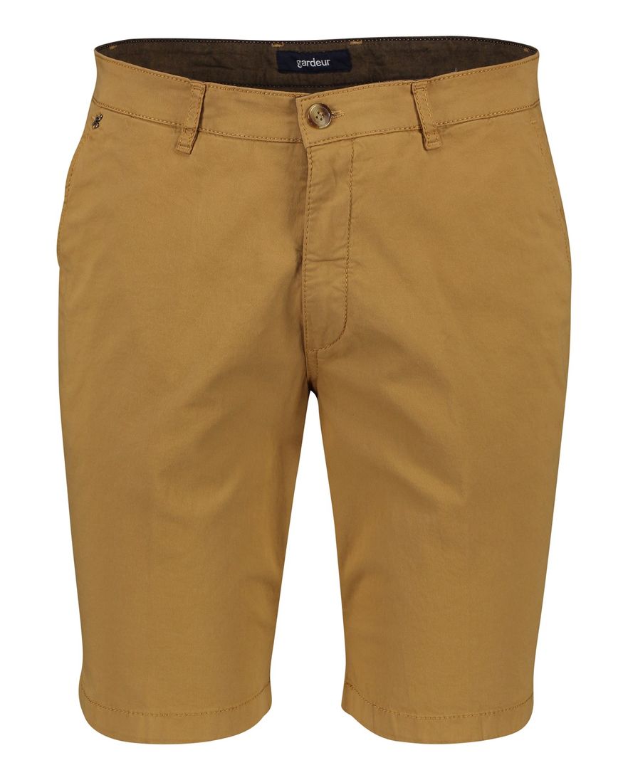 Gardeur Bermuda effen camel normale fit