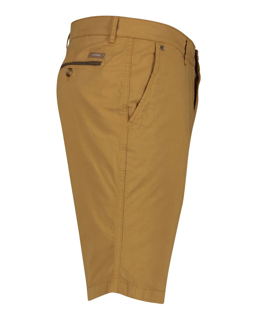 Gardeur Bermuda effen camel normale fit