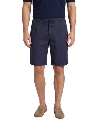 Gardeur katoenen Gardeur korte broek Jasper effen donkerblauw